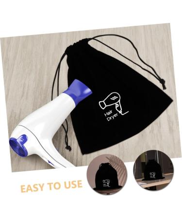 BIUDECO 2pcs Velvet Bag Hair Dryer Travel Bag Hair Dryer Attachments Storage Hair Dryer Bag Black Flannel - Buy Online on GoSupps.com