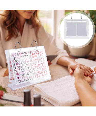 FRCOLOR Sticker Display Stand Nail Decals Holder Nail Decal Organizer Holder Sticker Storage Book Sticker Holder Nail Art Stickers Nail Salon Storage Album South Korea Desktop Acrylic - Buy Online on GoSupps.com