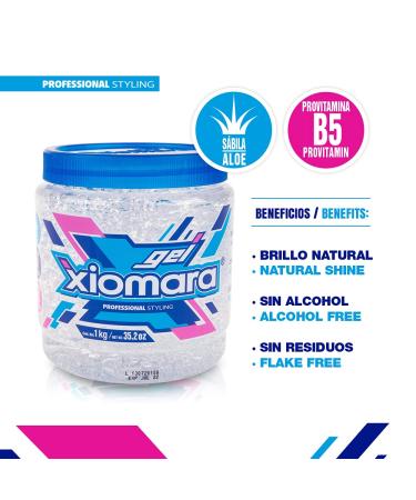 Xiomara Professional Hair Styling Gel - Long-Lasting Hold with Aloe Vera - 4 Pack of 8.80 Oz Jars - Clear Aloe - 35.20 Ounce - Buy Online on GoSupps.com