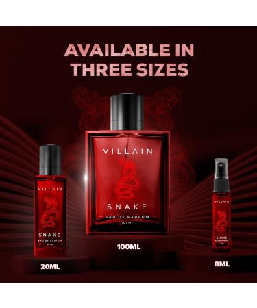 Villainn Snake Perfume for Men 100ml | Long Lasting Perfume | Strong Smoky Sexy and Masculine| Premium EDP Perfume For Men | Best Gift For Men - Buy Online on GoSupps.com