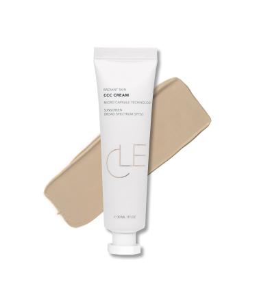 CLE Cosmetics CCC Cream Foundation  Color Control and Change Cream That's a BB and CC Cream Hybrid  Multi-purpose Beauty Primer and Facial Foundation for the Best Skin Ever  1 fl oz SPF 50 (Medium Light)