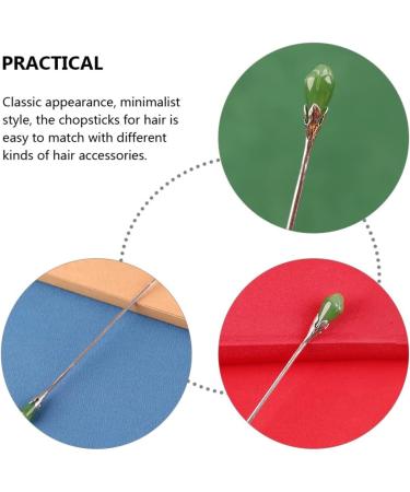 LALAFINA Hairpin Minimalist Hair Sticks Barrettes for Girls Wedding Hair Clip Hair Sticks for Women Hair Bun Stick Bridal Hair Pin Wire Wall Grid Jade Accessories Miss Metal - Buy Online on GoSupps.com