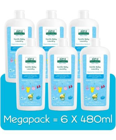 Aleva Naturals Gentle Baby Laundry Convenient Travel Mega Pack- 6 X 480ml - Buy Online on GoSupps.com
