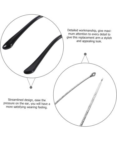 Goohochy Non-Slip Glasses Tips - Repair & Replace Glass Frame Arms & Hinges | Durable Metal Silter Silver (14.00x0.40cm) for International Shipping - Buy Online on GoSupps.com