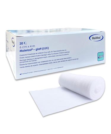 Gauze bandages 6cm x 4m - 20 pieces Elastic bandage Fixation bandage - Latex-free dressing material - elastic bandage with 80% stretchability
