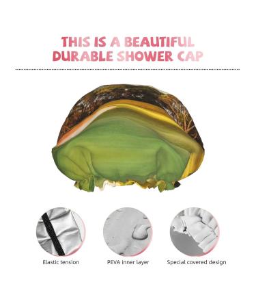 Golf Course Printed Waterproof Shower Cap for Women - One Size Fits All - Buy Online on GoSupps.com