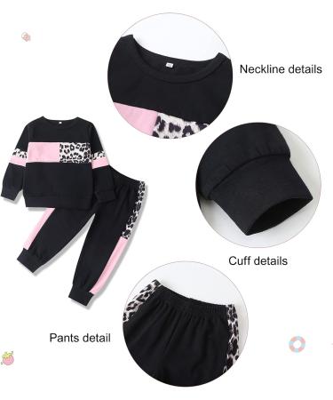 ZOEREA Baby Girl Leopard Sweatshirt and Harem Pants Set 12-18 Months - Black - Buy Online on GoSupps.com