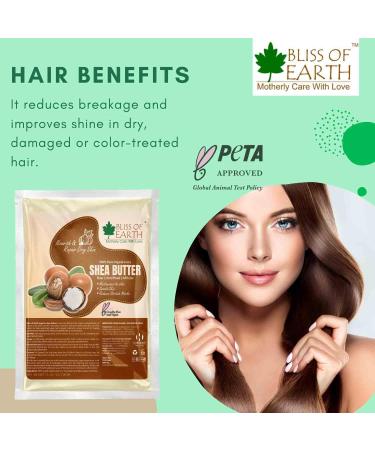 B.l.i.s.s. o.f. E.a.r.t.h. Organic Raw Shea Butter Shea Butter for Hair & Skin 100% Pure and Natural Deep Moisturizing 100 g Ivory (100 gm) - Buy Online on GoSupps.com