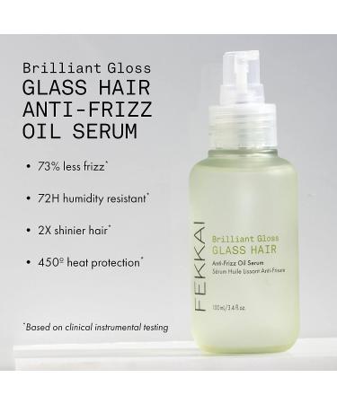 Fekkai Brilliant Gloss Glass Hair Anti-Frizz Oil Serum 3.4 oz - Reduces Frizz, Heat Protection, Boosts Shine - Salon Grade, Vegan & Cruelty Free - Buy Online on GoSupps.com