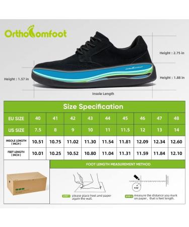 OrthoComfoot Men's Arch Support Fashion Sneakers - Plantar Fasciitis & Orthopedic Shoes - Black Size 11 W - Buy Online on GoSupps.com