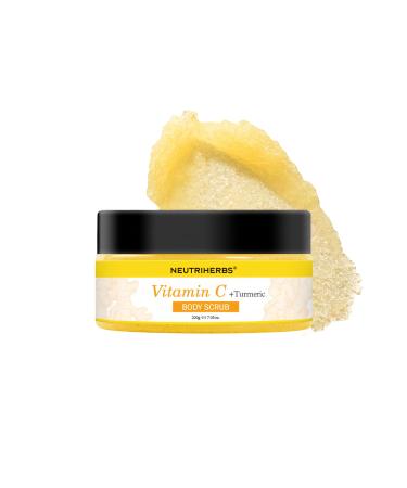 NEUTRIHERBS Turmeric Body Scrub Exfoliating Body Scrub With Vitamin C Deep Cleansing And Moisturizing Body Hands Legs Thighs - 7.05oz