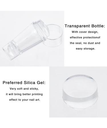 Niceneeded 4PC Nail Art Stamper Kit - Clear Jelly Stamper with Double Silicone Head & Scraper - Transparent Soft Stamp with Lid for Perfect Nail Designs - Buy Online on GoSupps.com