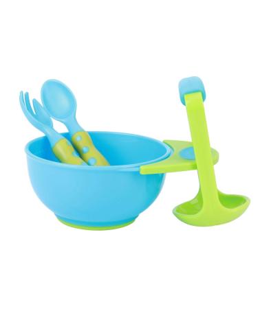 HOSIS Infant Freshfood Mash Bowl Lightweight Baby Food Masher Bowl for Home(Blue and green mixed color)