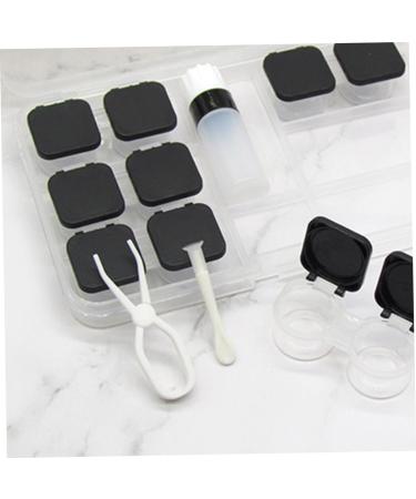 Buy Gatuida Contact Lens Container Travel Case - Lens Accessories & Tweezers - Black Mussel Shell Design 15.8*9.5cm - Buy Online on GoSupps.com