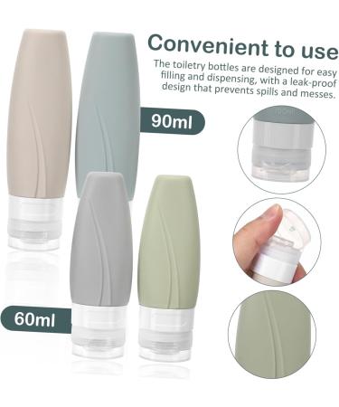 PartyKindom 1 Set Silicone Bottle Set Travel Bottle Travel Containers for Toiletries Travel Shampoo Lotion Dispenser Travel Toiletry Containers Clamshell Storage Set Bottle - Buy Online on GoSupps.com