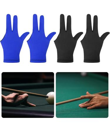 Buy BekeCidi 3-Finger Billiard Gloves | Snooker Gloves for Men & Women | Left & Right Hand | Black & Blue | Perfect for Billiard Training - Buy Online on GoSupps.com
