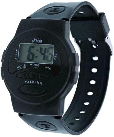 AHOO Digital Talking Watch for Visually Impaired, Clear Sound, Hourly Alarm - Black, Men/Women - Buy Online on GoSupps.com