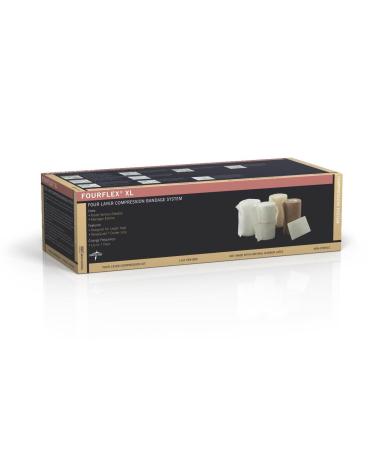 Medline Fourflex XL 4-Layer Compression System Size XL Effective for Chronic Venous Insufficiency Case of 8 Kits