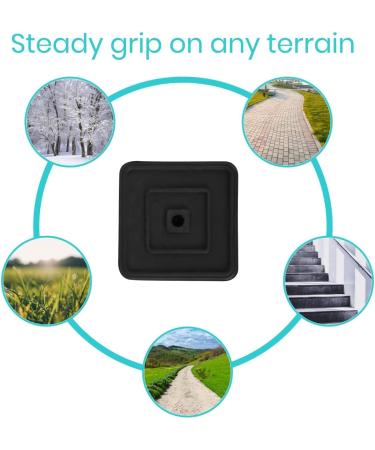 Vive Cane Tips - Rubber Heavy Duty Replacement Feet (2 PCS) - 34-Inch Walking Stick Parts - Non-Slip, Shock Absorbing Bottom Accessories - Buy Online on GoSupps.com