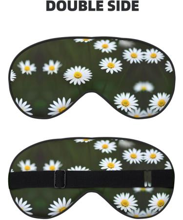Wild White Daisy Flower Sleep Mask | Adjustable & Breathable Eye Mask for Ultimate Comfort | International Shipping Available - Buy Online on GoSupps.com