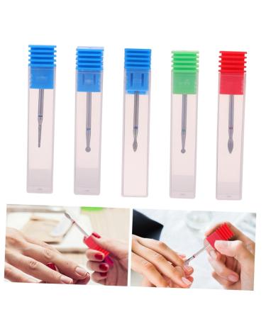 Beaupretty Drill Acrylic Nails Nails Cuticle Tools Polish Cuticle Manicure nail tool Manicure Pedicure Diamond Carbide Nail Art Drill Bit diamond drill bits ceramic tools head Tools