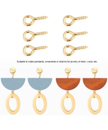 200 Mini Gold Eye Pins Hooks for Jewelry Pendant Making - Threaded Bails Findings - Buy Online on GoSupps.com