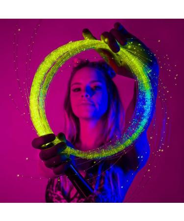 GloFX Sparkle Fiber Space Whip Remix - 6 Ft Programmable LED Fiber Optic Whip for Raves and Festivals - Buy Online on GoSupps.com