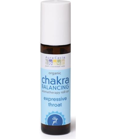 Aura Cacia Organic Chakra Balancing Roll-on - Expressive Throat Aromatherapy - 0.31 oz | Shop Internationally - Buy Online on GoSupps.com