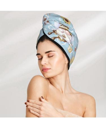 Cute Gnome Bee Honey Hair Towel | Super Absorbent Coral Velvet Wrap for Women - Quick Dry for Long Curly & Thick Hair - Buy Online on GoSupps.com