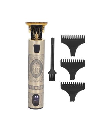 Electric Hair Clipper Electric Haircut Kit Stainless Steel LCD Display USB Rechargeable Cordless 3 Guide Comb for Home Use for Beard