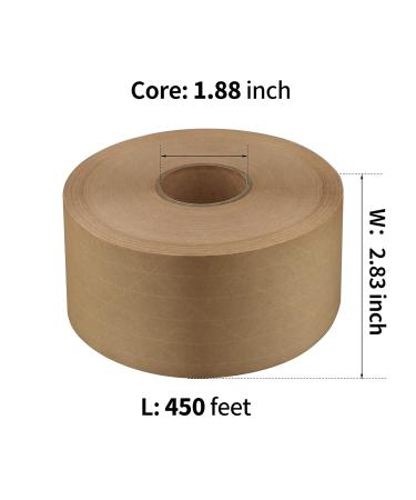 Packing Tape Reinforced Water Activated Gummed Tape Kraft Paper Tape 2.83inch x 450 Feet 750(mm) 150Yard for Heavy Duty Shipping Writable Strong Adhesive Brown Carton Box for Moving and Storage - Buy Online on GoSupps.com