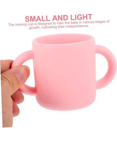 GAFOKI Baby Training Cup - Silicone Binaural Handle Bottle for Independent Drinking Skills Development - Pink - Buy Online on GoSupps.com