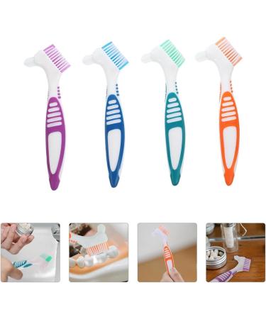 Buy Healvian 4-Piece Toothbrush Cleaning Tools for Dentures & Prosthesis Care - Double Head Cleaner for Optimal Oral Hygiene - Buy Online on GoSupps.com