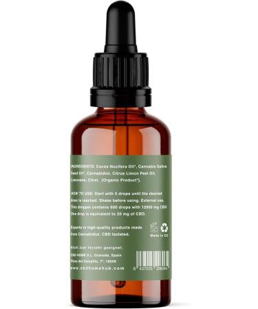 CBD HOME Oils - CBD Oil 40% - 30 ml - Isolated - Coconut Oil (MCT) and Organic Hemp Enriched with 40% Pure CBD and Omega 3-6-9. Certified CBD Oil 12.000 mg - Made in The EU - Buy Online on GoSupps.com