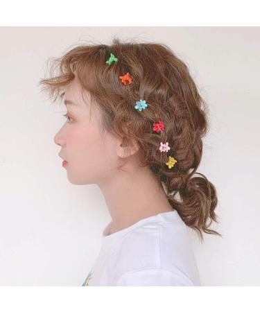 60-Piece Mini Hair Clips Set | Colorful Flower & Star Hair Accessories for Women & Girls - Buy Online on GoSupps.com
