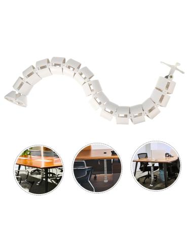 Kislang Snake-Shaped Cable Organizer Tube | White ABS Wiring Protection | 74x8x8cm | International Shipping - Buy Online on GoSupps.com