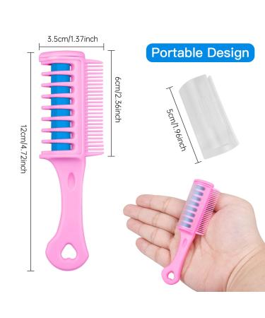 Kids Hair Chalk Comb Set - Washable Temporary Hair Color Dye for Ages 5-10+ | Birthday Party Gift & Cosplay DIY | Blue, Pink, Purple | Children's Days - Buy Online on GoSupps.com