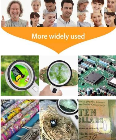 20x Handheld Magnifying Glass 12 Led Light Reading Magnifier and Uv Light 4inches Illuminated Magnifier- for Reading Inspection Exploring Hobbies and More-White Made in China - Buy Online on GoSupps.com