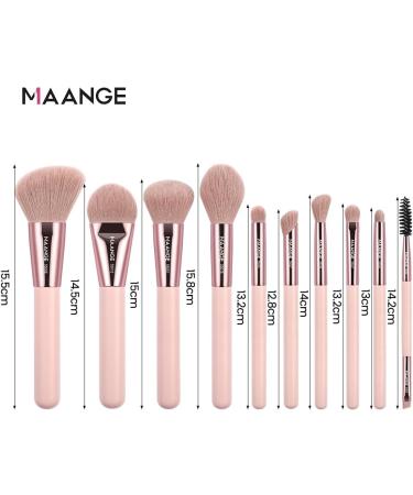 MAANGE Makeup Brushes Premium Synthetic Makeup Brush Set Make up Brushes for Foundation Concealers Powder Eyeshadow Synthetic Bristles 10 Piece Set - Buy Online on GoSupps.com