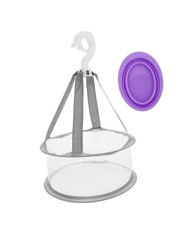 FRCOLOR 5 Sets Makeup Brushes & Cleaners | Hanging Mesh Drying Basket & Foldable Washer | Purple - Shop Internationally - Buy Online on GoSupps.com