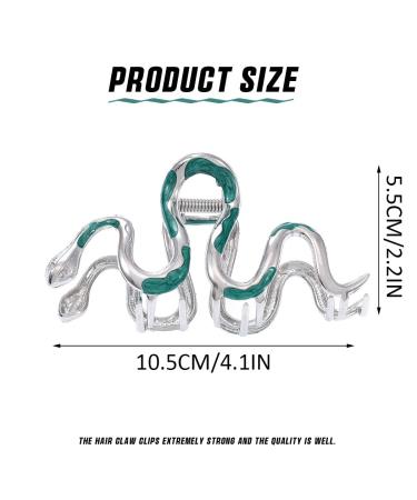 Bartosi Green Snake Hair Claw Clip - Non Slip Fashionable Gothic Hair Clamp for Women and Girls | Halloween Hair Accessory - Buy Online on GoSupps.com