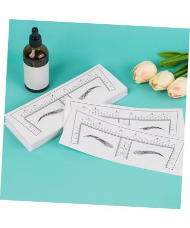 Healeved Eyebrow Ruler 100pcs Eyebrow Design Ruler Tools Brow Stencil Measuring Tool Brow Ruler Make up - Buy Online on GoSupps.com