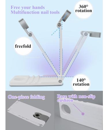 Portable Mini UV Nail Light & Stamper Kit - Cordless LED Gel Polish Dryer with Foldable Stand for Home & Salon DIY Manicure - Buy Online on GoSupps.com