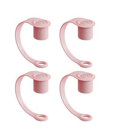 YOXIER Reusable Drinkware Accessory Drinkware Accessory for Children 4pcs Silicone Straw Cover Set for Tumblers Easy to Clean Durable Straw Topper Hats Pink