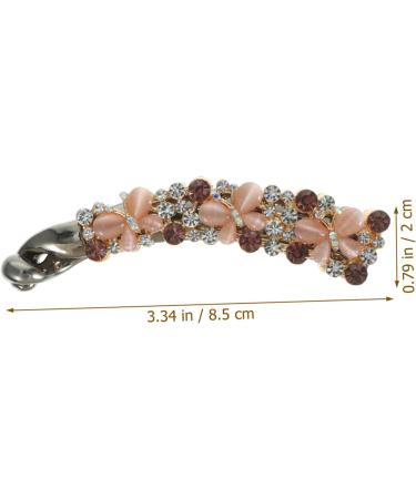 Beaupretty Rhinestone Hair Clip Banana Clips Hair for Fine Hair Rhinestone Banana Clips Hair Comb for Curly Hair Clips for Hair Banana Hair Clips for Women Rhinestones Curling Comb Miss Metal 8.5x2x2cm As Shown - Buy Online on GoSupps.com