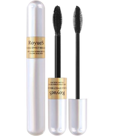 Mascara Volume And Length - Double Effect Lengthening Waterproof Mascara Black | Lengthening Voluminous Essence Mascara for Lifting Curling Multiplying Eye Makeup Hersil - Buy Online on GoSupps.com