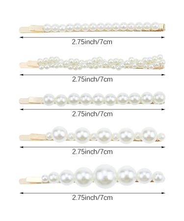 10 Pcs Pearl Hair Clips - Decorative Hairpins for Styling - Fashion Hair Accessories for Girls, Women - Ideal for Party, Birthday, Bridal - Hair Grips - Buy Online on GoSupps.com