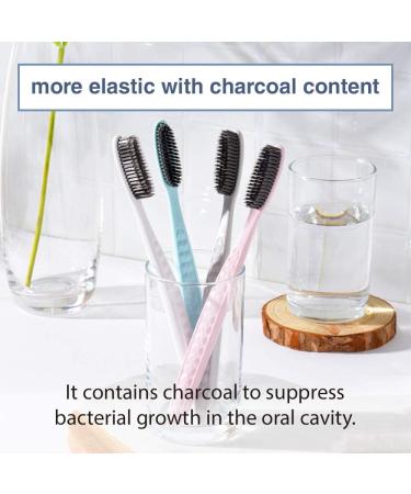 Samjung Wangta Soft Toothbrush 6 Pack (Charcoal) - Best Manual Toothbrush for Sensitive Gums and Teeth - Buy Online on GoSupps.com