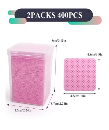 400PCS Pink Eyelash Extension Glue Wipes | Lint-Free Nail Wipes for Glue & Polish Removal - Buy Online on GoSupps.com