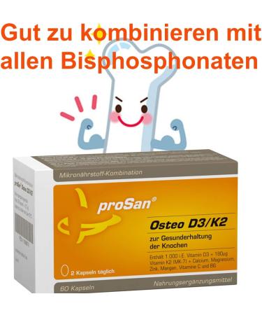 Prosan Osteo D3/K2 (60 Capsules) | Support Bone Health with D3 K2 Calcium & Magnesium | Ideal for Osteoporosis Treatment - Buy Online on GoSupps.com